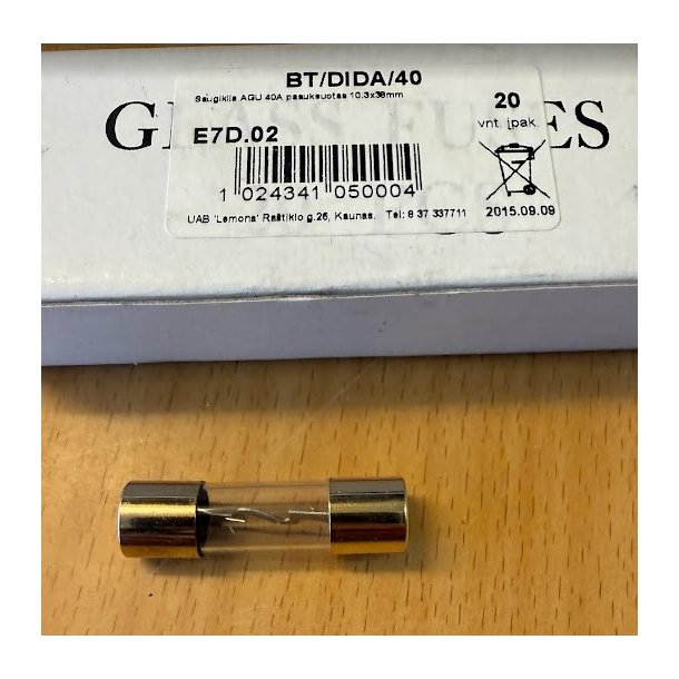 40A glass sikring