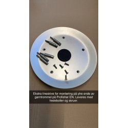 Ekstra lineskive p ytre enda av garntrommel til Profisher EN