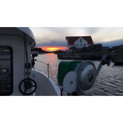 Teinebom kort eller lang m/svart plast trinse for Hobbyfisher E150/P220 m/alum.skive m/2 kilspor.