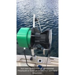 Teinebom kort eller lang m/svart plast trinse for Hobbyfisher E150/P220 m/garntrommel