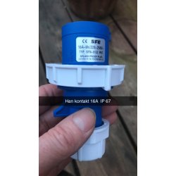  Kontakt IP67, 16A HAN for Hobbyfisher og Profisher