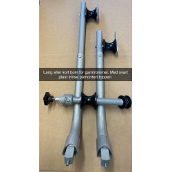 Teinebom kort eller lang m/svart plast trinse for Hobbyfisher E150/P220 m/garntrommel