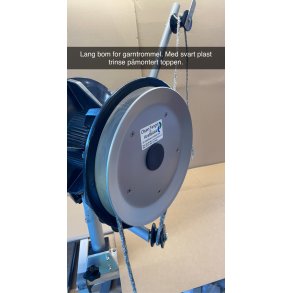 Teinebom kort eller lang m/svart plast trinse for Hobbyfisher E150/P220 m/garntrommel