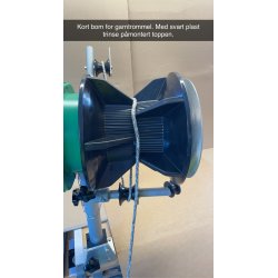 Teinebom kort eller lang m/svart plast trinse for Hobbyfisher E150/P220 m/garntrommel