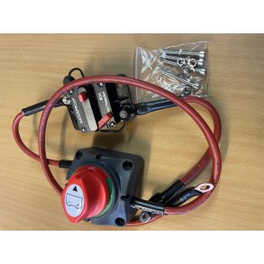 Kabelsett til 12V siden mellom omformer og batteri til OlsenBlokk