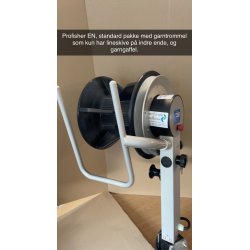 NYHET, n med batteripakke: PROFISHER EN m/garntrommel som har lineskive p indre ende og garngaffel