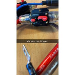 Omformer (Ny type)12V-24V, 42A, 1006W til Profisher m/sikringer. + kontakt for kobling mot kabel.