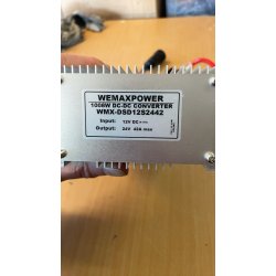 Omformer (Ny type)12V-24V, 42A, 1006W til Profisher m/sikringer. + kontakt for kobling mot kabel.