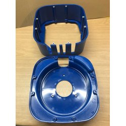 Deksel komplett til P220 i plast, bde foran (uten den svarte fronten) og bakdeksel (det runde).