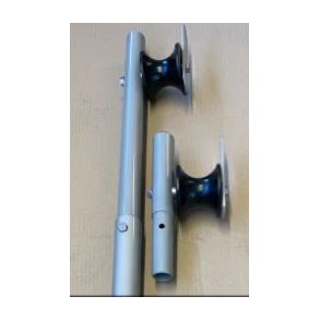 Toppdel til bom, kort eller lang del m/svart plast trinse for Profisher E/P (Hobbyfisher)