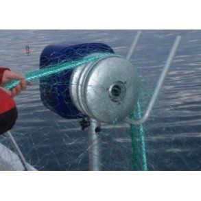 Hobbyfisher P220. Bensindrevet kraftblokk m/LITEN type alum.skive m/2 kilspor for tau/liner...