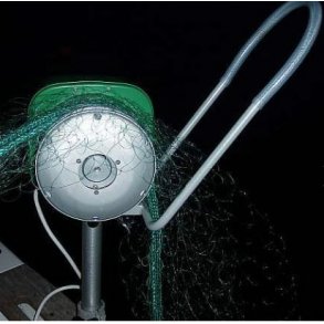 Hobbyfisher E150,12V kraftblokk m/LITEN type alum.skive m/2 kilspor for tau/liner