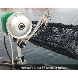 Kort teinebom n m/ny solid hengetrinse for, aluminiumsskive m/2 kilspor,  til Hobbyfisher E150/P220