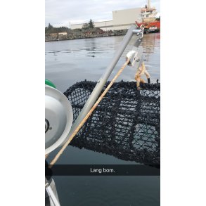 Lang teinebom for aluminiumsskive m/2 kilspor. N med solid hengetrinse.Passer Hobbyfisher P220/E150