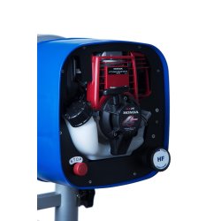 Hobbyfisher P220. Bensindrevet kraftblokk m/LITEN type alum.skive m/2 kilspor for tau/liner...