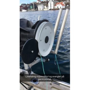 Avangler/linetyrer til lineskiven p enden av garntrommelen for Hobbyfisher