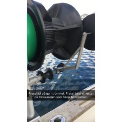 Presshjul til lineskiven p enden av garntrommelen til Hobbyfisher E150/P220