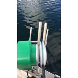 Avangler/linetyrer til alum.skive m/2 kilspor p Hobbyfisher