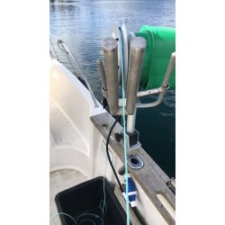 Avangler/linetyrer til alum.skive m/2 kilspor p Hobbyfisher