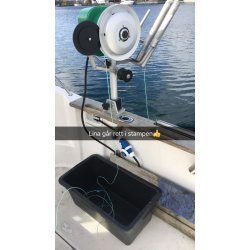 Avangler/linetyrer til alum.skive m/2 kilspor p Hobbyfisher