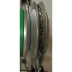 Hobbyfisher P220. Bensindrevet kraftblokk m/LITEN type alum.skive m/2 kilspor for tau/liner...