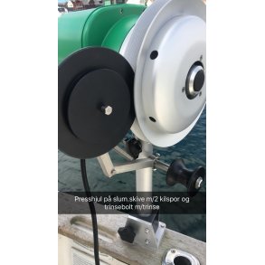 Presshjul til alum.skive m/2 kilspor til Hobbyfisher E150/P220